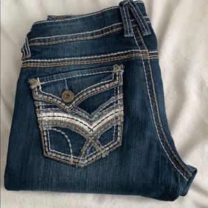 Dark wash super skinny jeans